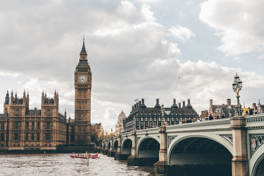 London skyline and Westminster